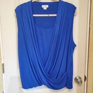 NWOT Liz Claiborne Bright Blue Shirt